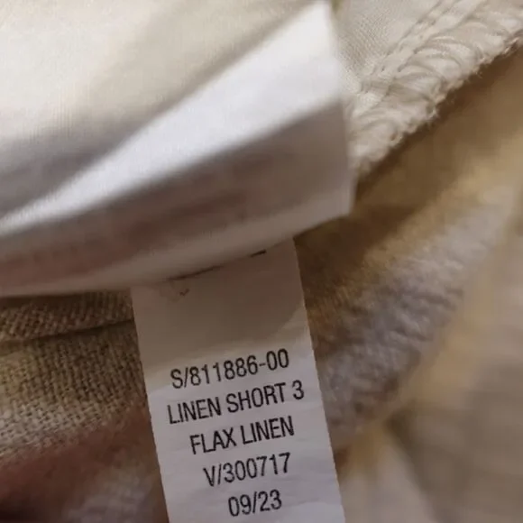 Old Navy Flax Linen Blend Shorts Women’s XL Elastic High Waist Oatmeal Pull On - Picture 8 of 13